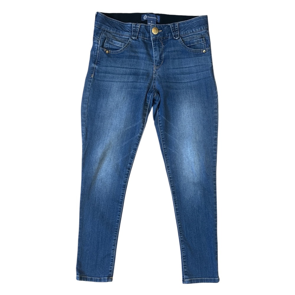 Democracy Jeans Women 6 Blue Excellent Ab solution Skinny High Rise Stretch - Picture 2 of 11